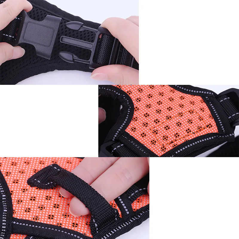 Small Large Dog Harness Vest Nylon Reflective Leads Mesh Padded dog Breathable pet Chest strap for Medium big dogs | Дом и сад