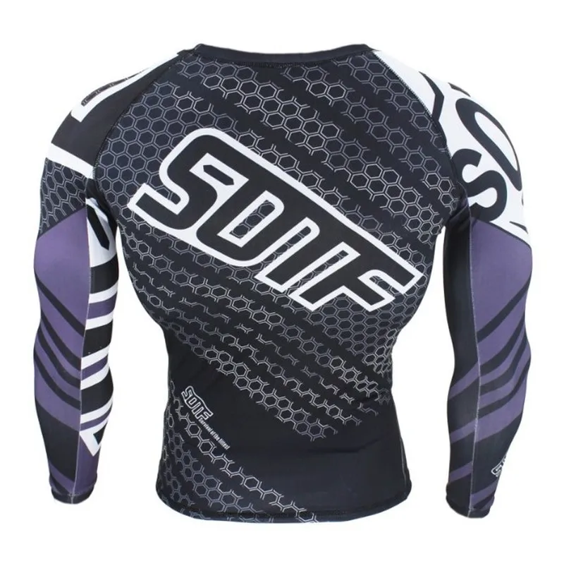 3D кикбоксинг фитнес джиу джитсу футболки Муай Тай ММА гидрокостюм с длинным
