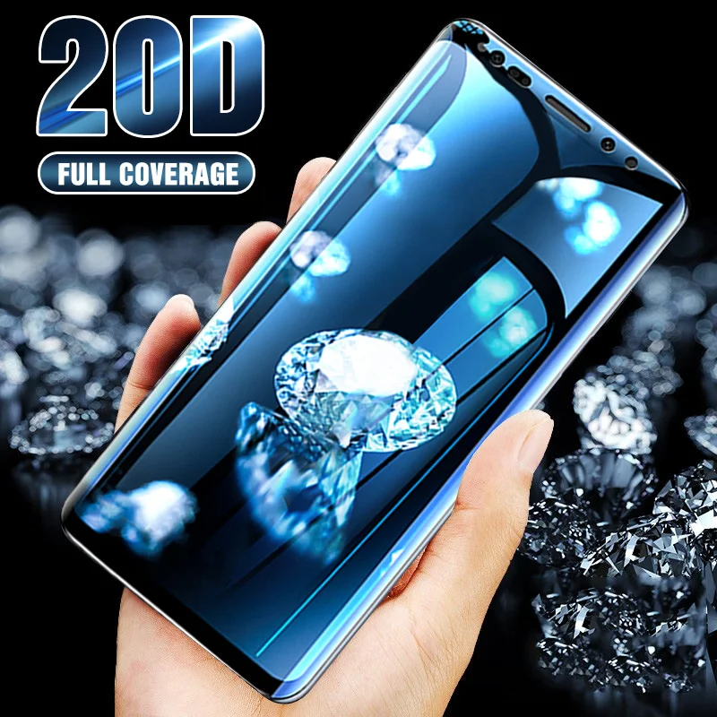 

20D Full Curved Screen Tempered Glass For Samsung Galaxy S8 S9 Note 9 8 Screen Protector For Samsung S6 S7 Plus Protective Film