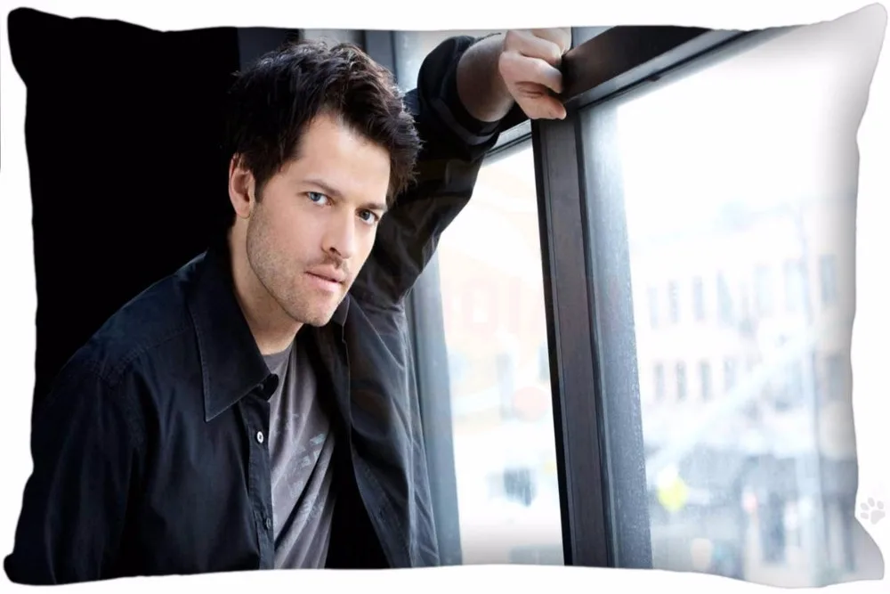 

F20 Top Selling Misha Collins Custom Zippered Rectangle Pillowcases Pillow Cover Cases Size 35X45cm (one sides)