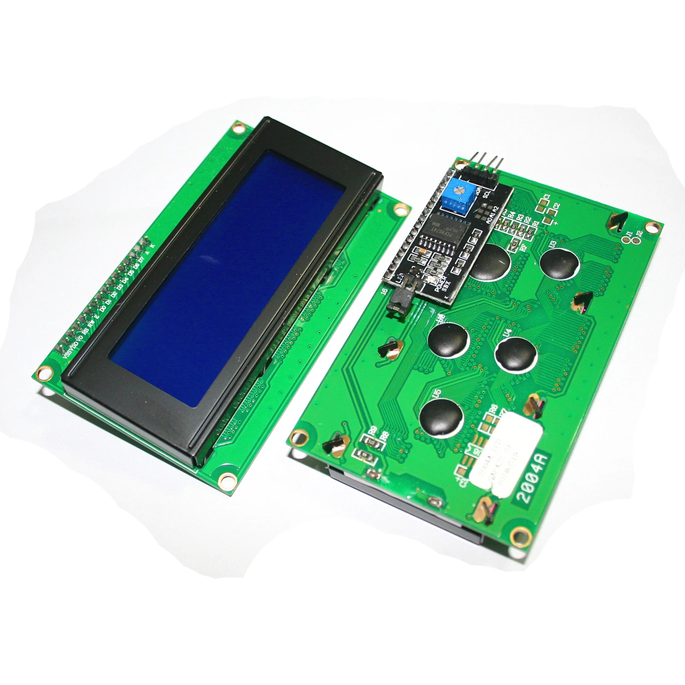 1 шт. lcd 2004+ igc 2004 20x4 2004A синий/зеленый экран HD44780 символ lcd/w IIC/igc последовательный интерфейс модуль адаптера - Цвет: Blue I2C