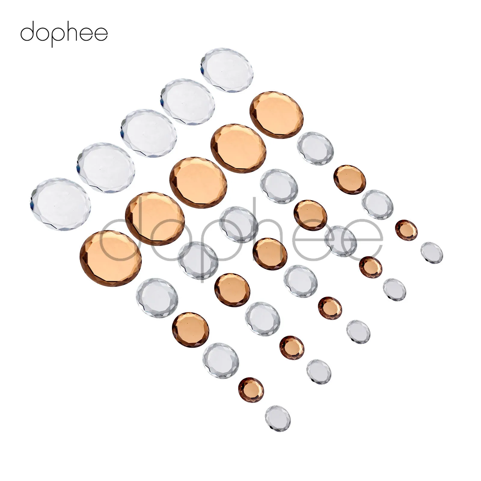 

dophee 5pcs 20/25/30/40mm Crystal Glass Upholstery Nails for crafts headboards leather beds sofas home makeovers