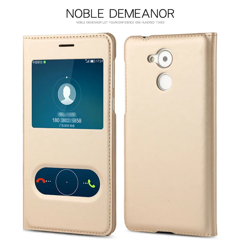 Умный флип чехол для Huawei Honor 6a Оригинальный из искусственной кожи телефона