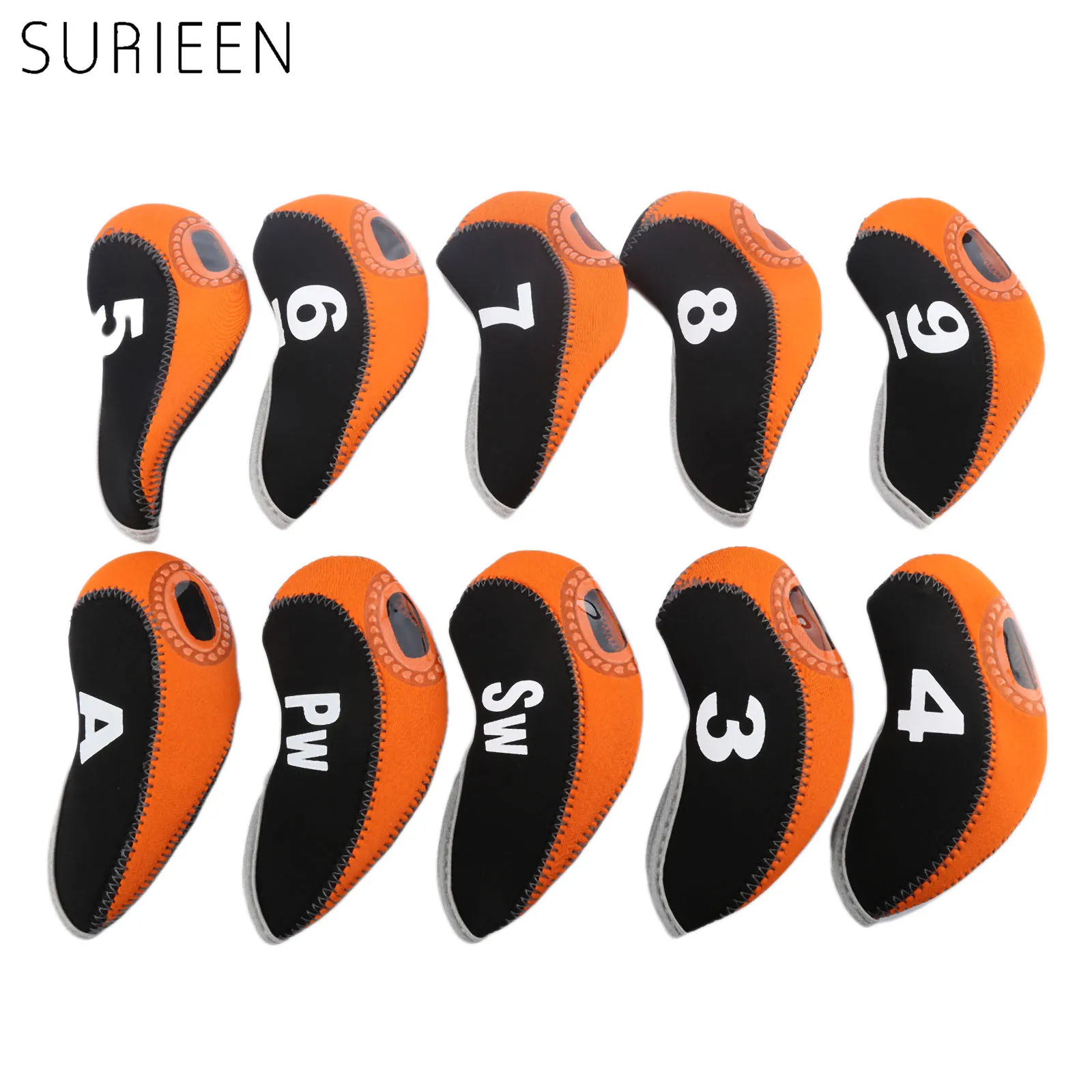 10 шт. защитные чехлы на голову для гольфа 3 4 5 6 7 8 9 PW SW A|head cover|golf iron coversgolf club head covers |