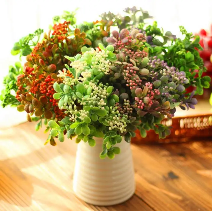 Новинка 2017 бесплатная доставка разноцветная искусственная трава с аранжировкой