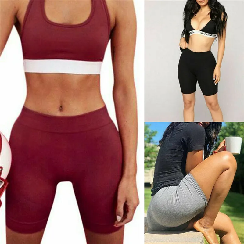 Женские спортивные шорты для активных девушек фитнеса занятий спортом с