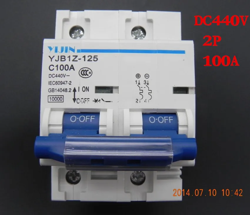 high quality New 2P 100A DC440V MCB Solar energy Photovoltaic PV DC Circuit Breaker | Обустройство дома