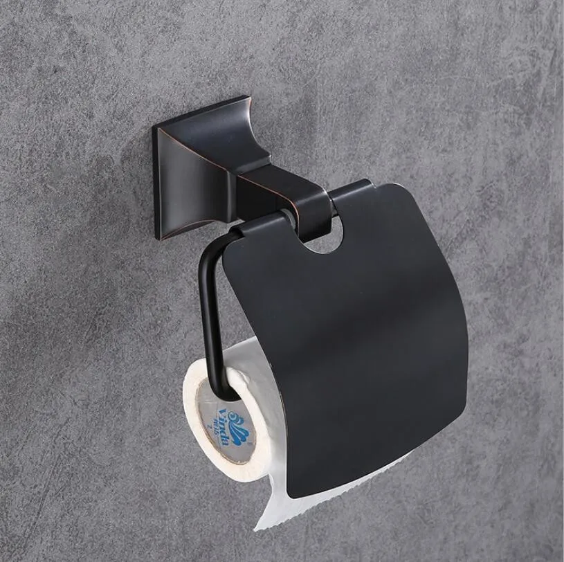 paper holder Набор аксессуаров для ванной комнаты, держатель для туалетной щетки с черным маслом, держатель для бумаги, полотенцесушитель, ПОЛОТЕНЦЕДЕРЖАТЕЛЬ для ванной комнаты Аппаратный набор - Цвет: paper holder
