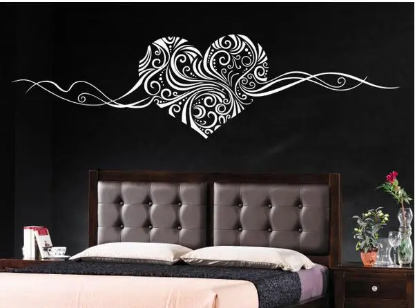 Finised Size 157*42cm Romantic Heart wall stickers home decor art LOVE wedding decoration family decals | Дом и сад