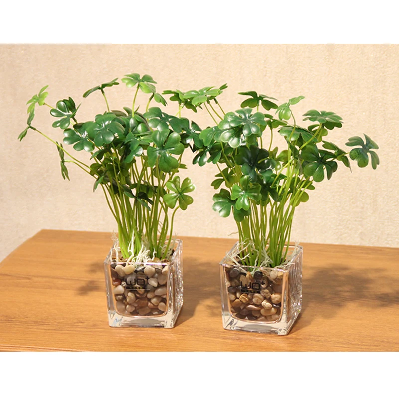 Высококачественный горшок для свежих зеленых растений искусственный клевер