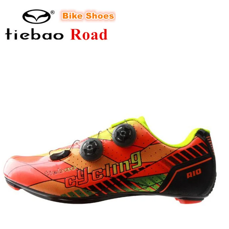 shoes TIEBAO/Обувь для шоссейного велосипеда из углеродного волокна с автоматическим замком; Ультралегкая обувь для велоспорта; zapatillas deportivas mujer; спортивная мужская обувь для верховой езды - Цвет: shoes