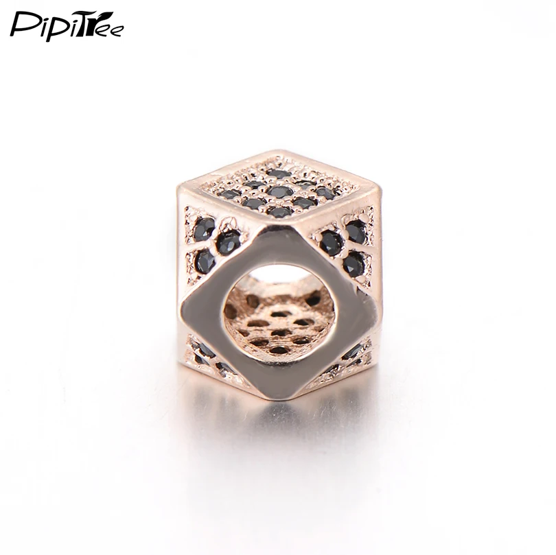 Геометрические фианиты Pipitree для европейских браслетов модные бусины