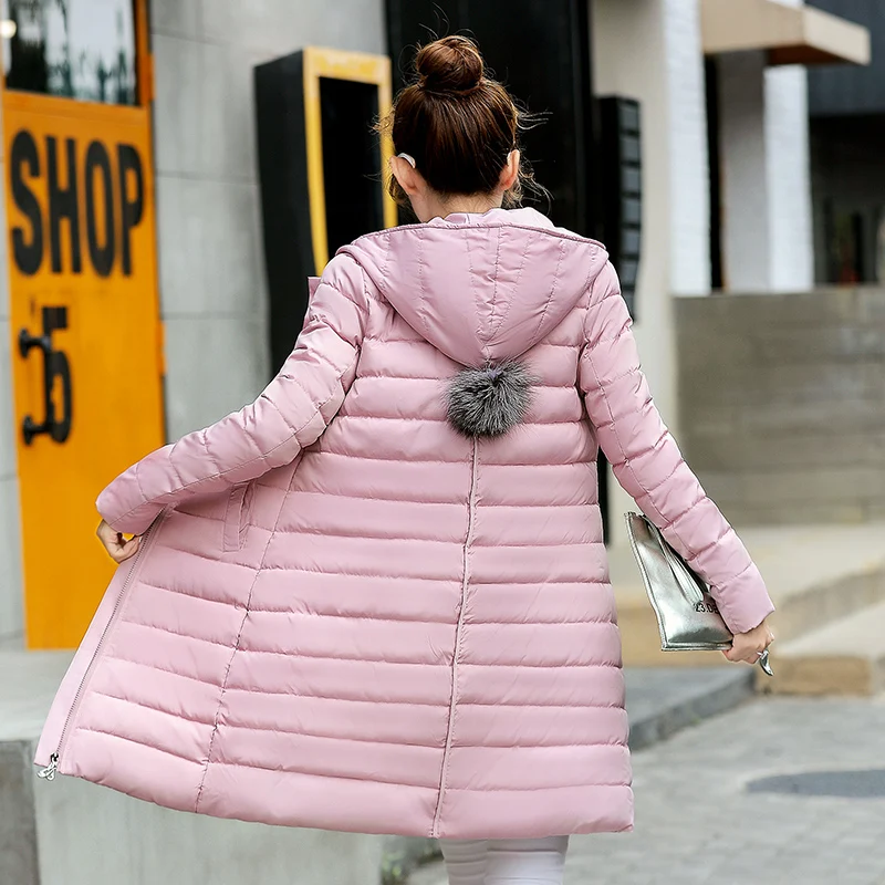 Wadded Winter Jacket Women Cotton Long 2017 Fur Slim Padded Coat Outwear High Quality Warm Chaquetas Parka Feminina | Женская одежда