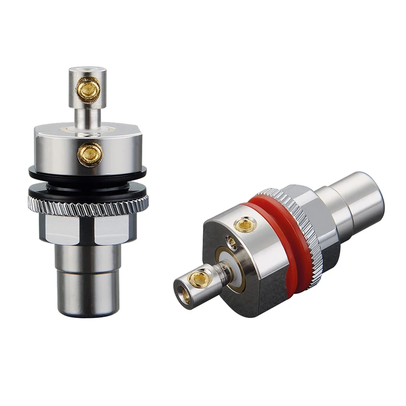 

Viborg RC102R Audio Connector Pure Copper Rhodium Plated RCA Connector Screw Locking RCA Female Socket Hifi