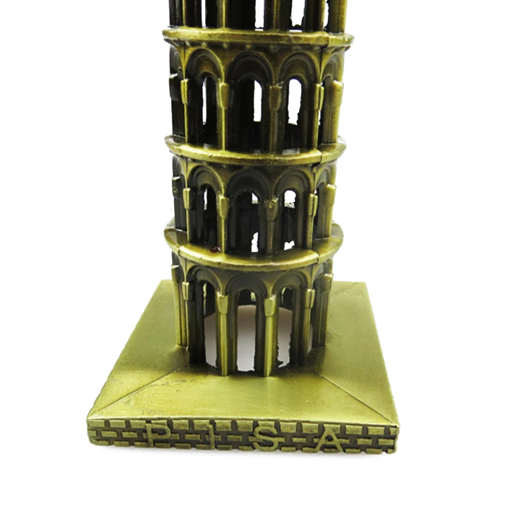 Металл Pisa Lean Tower Crafts креативный сувенир модель стол украшение винтажная статуя