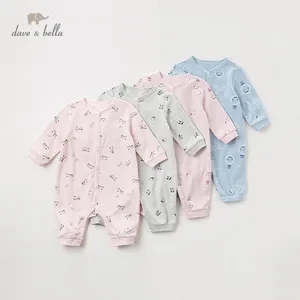 DB9616 dave bella осень унисекс Детский комбинезон ребенок печати комбинезон Детский бутик новорожденный комбинезон 1 шт.