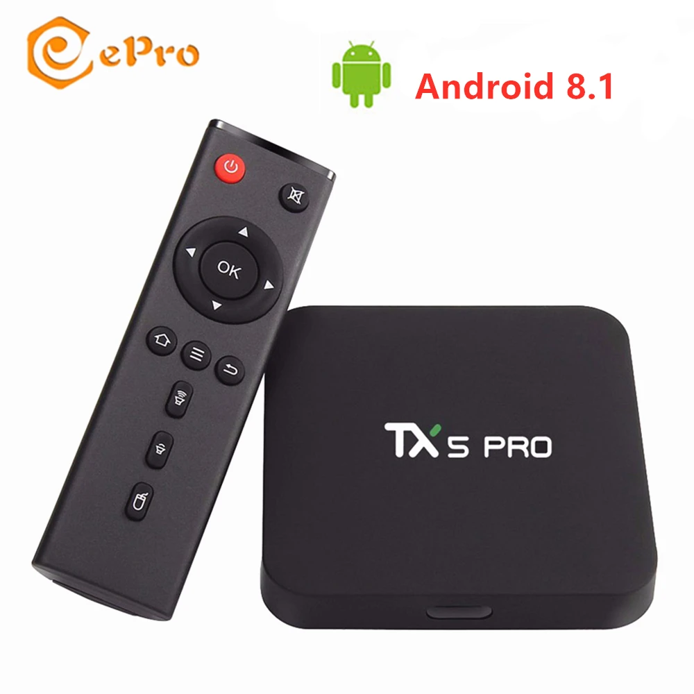 TX5 Pro Android Смарт ТВ коробка ram 4 Гб rom 32 ГБ Amlogic S905X2 четырехъядерный 8 1 2 4G 5G WiFi BT4.0 USB3.0 4K