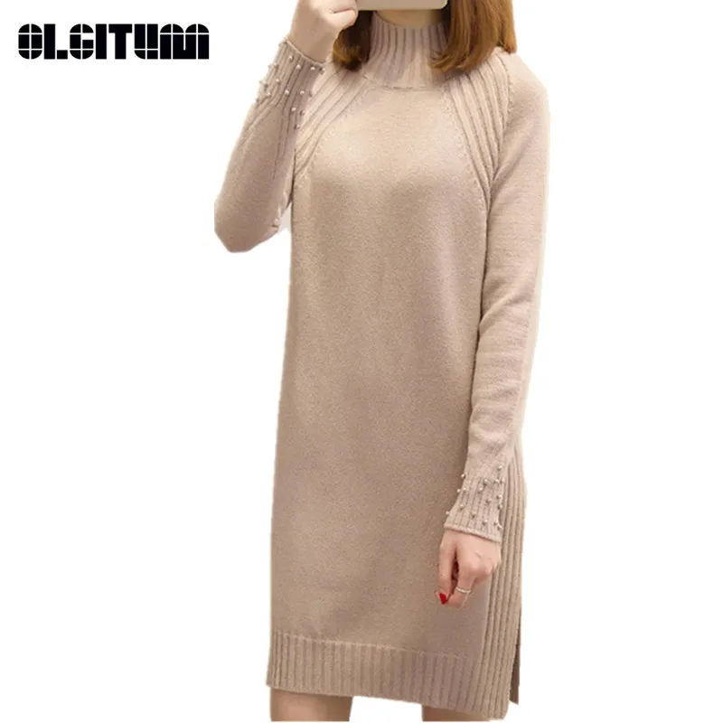 

Women's Fashion Sweater Autumn and Winter Half-length Sweater Loose Bottoming Pullover Solid Sweater for Lady SW660