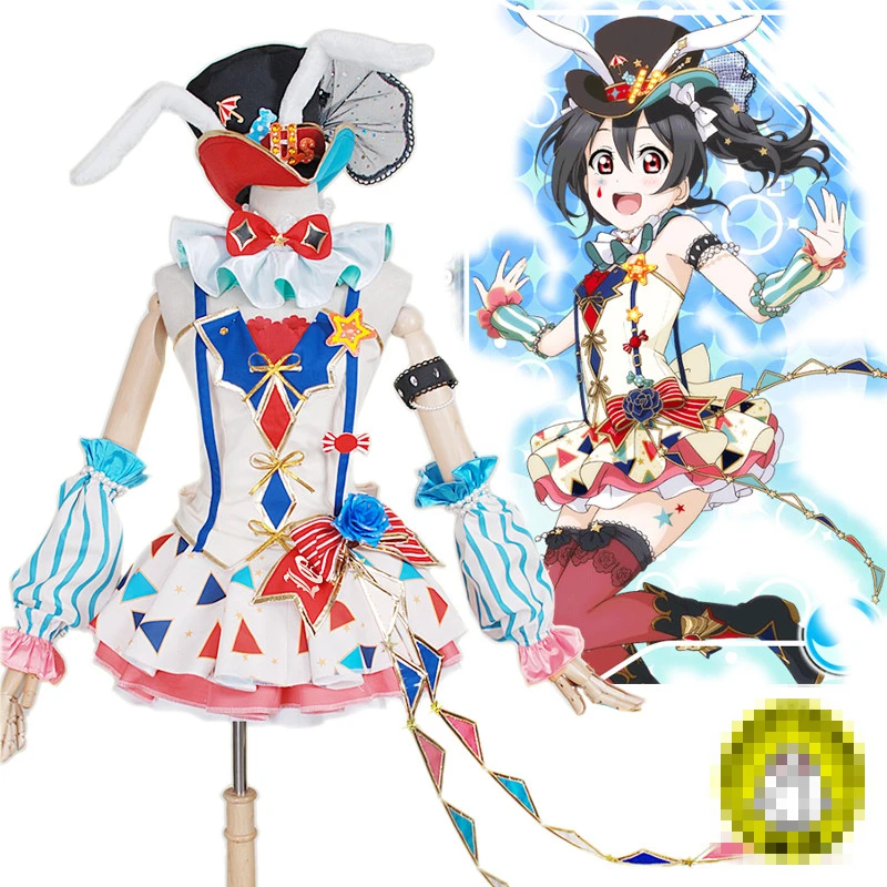 Love Live Honoka Kotori Umi Eli Nozomi Maki Rin Hanayo Нико идолированный Цирк Клоун cos платье косплей костюм на Хэллоуин
