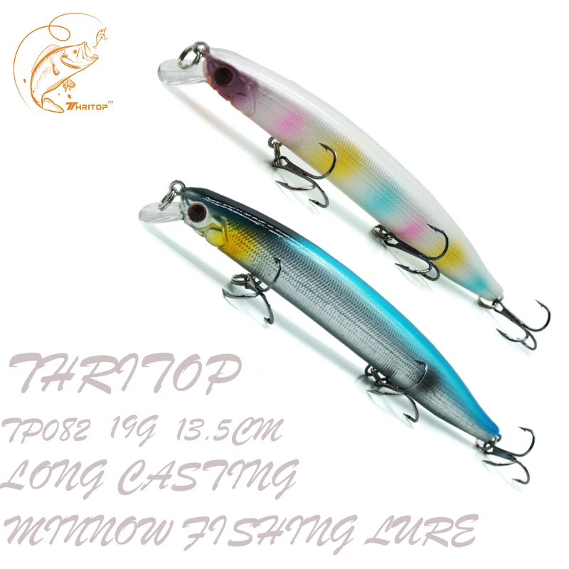 Thritop New Fishing Lure Artificial Bait 19g 135mm 5 Colors Long Cast Hard Bait Sinking Minnow Carp Fishing Wobblers  - buy with discount
