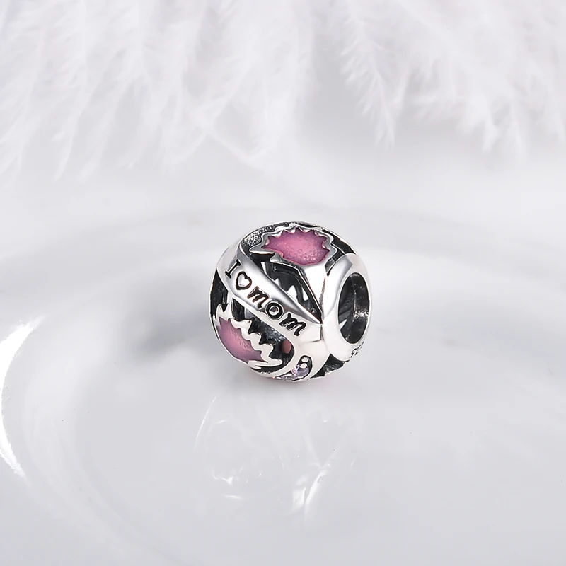 Suplush 925 пробы серебряные сверкающие бусины Подвески подходят бренд браслет для женщин Diy ювелирные аксессуары подарок для женщин