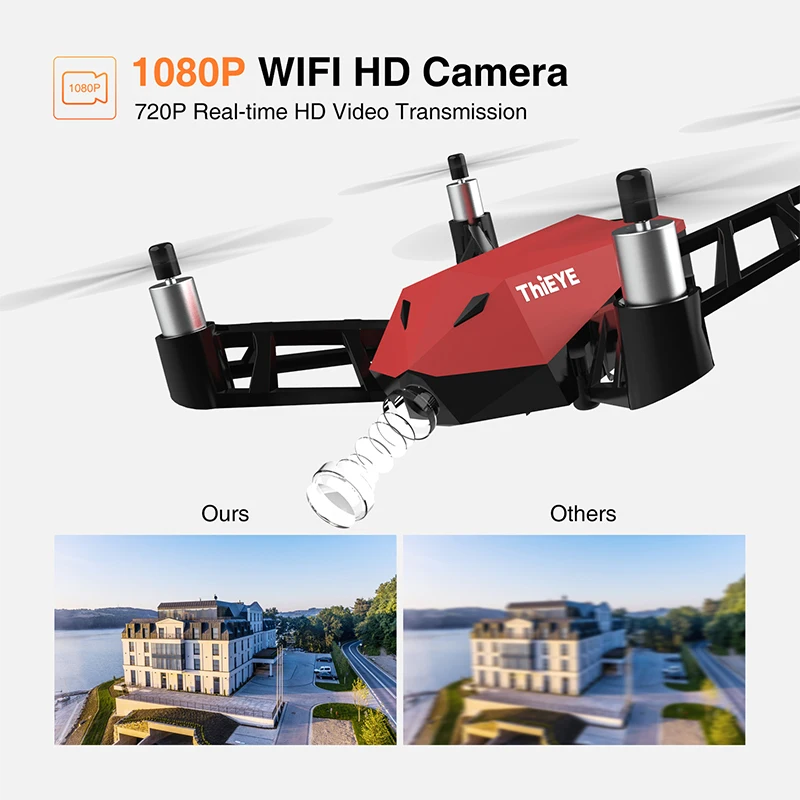 Самая большая скидка ThiEYE Dr. X wifi FPV Дрон с живым видео широкоугольный HD 1080P