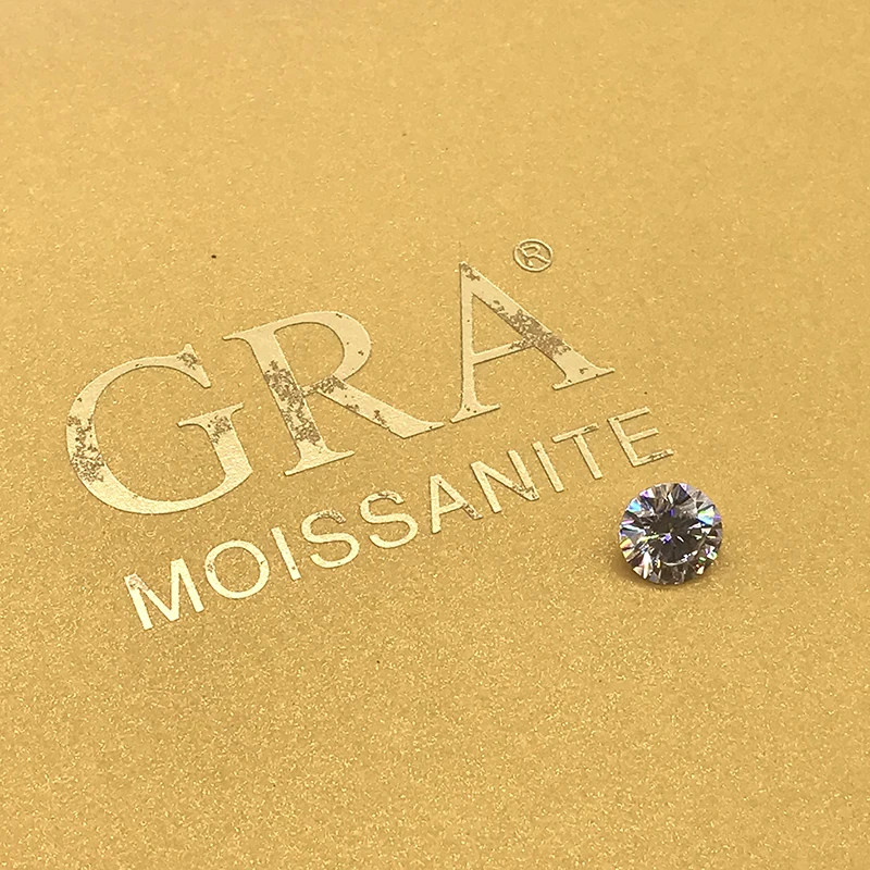 Браслет Moissanite россыпью 6 5 мм карат IJ цвет Круглый блестящий отличный крой