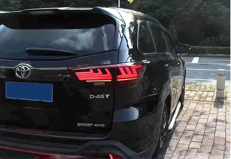 Автомобильный Стайлинг для фары Toyota Highlander Kluger DRL Дальний свет ближнего света динамическая Поворотная сигнальная задняя подсветка