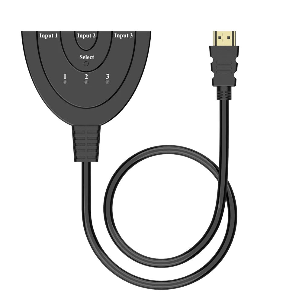 3 порта 1080 P Male-Female 3D HDMI автоматический переключатель Switcher Splitter концентратор с