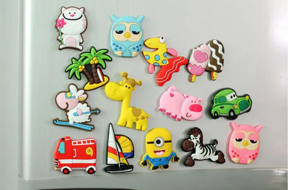 1Pcs silicone Cartoon Animal fridge magnets whiteboard sticker Refrigerator Magnets Kids gifts Home Decoration | Дом и сад