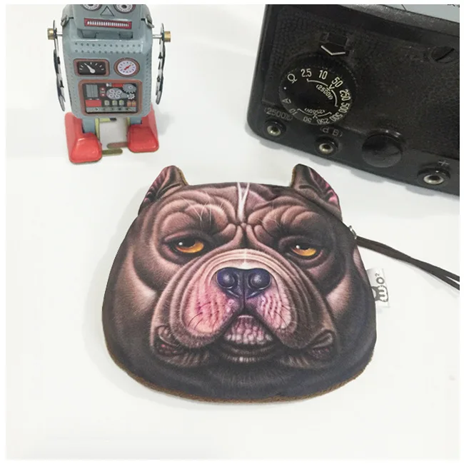 Бесплатная доставка! 1 партия = 8 шт.! Сумка для монет Fierce dog/маленький кошелек в