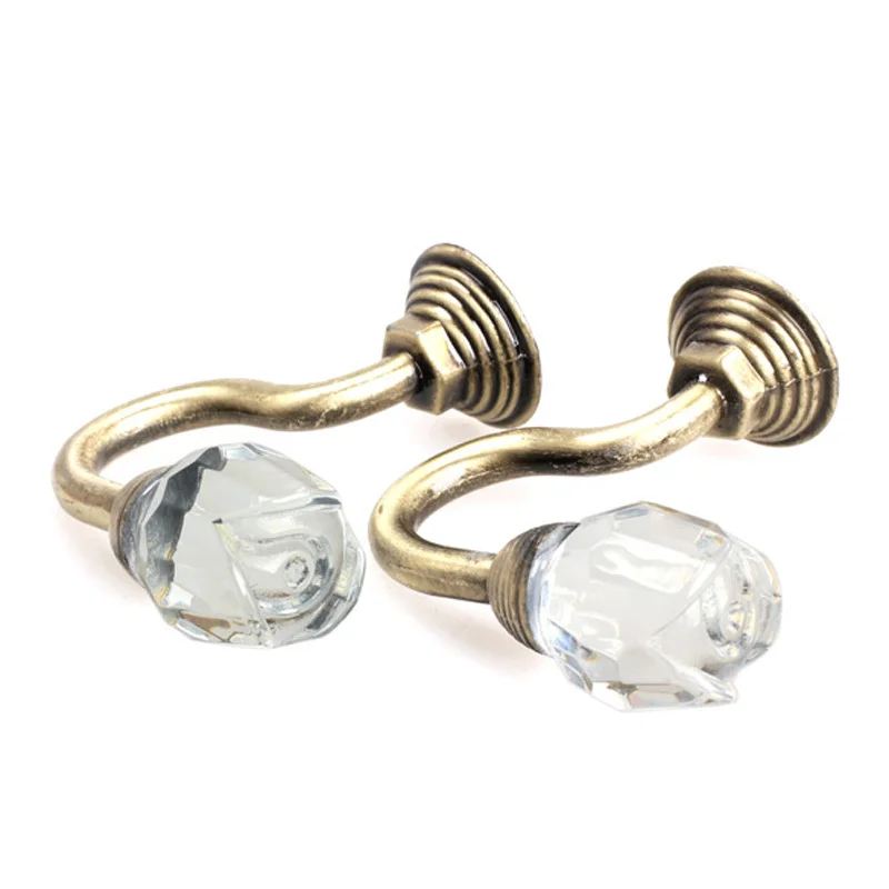 2 шт. винтажная Хрустальная настенная занавеска крючок кисточка вешалка для