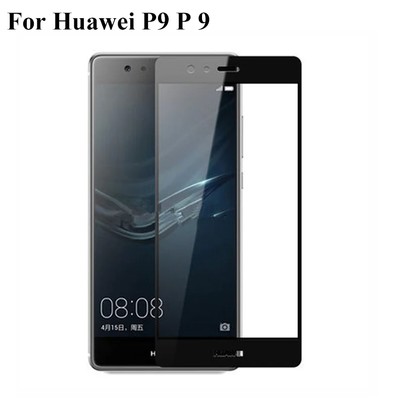 Ультратонкое закаленное стекло 9H золотистого и белого цвета для Huawei P9 P 9