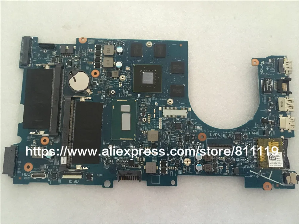 

Для Inspiron 17 7737 ноутбук DOH70 12309-1 F53D4 N3JV3 0N3JV3 I7-4510U N14P-GT-A2 GT750M 2G неинтегрированная материнская плата