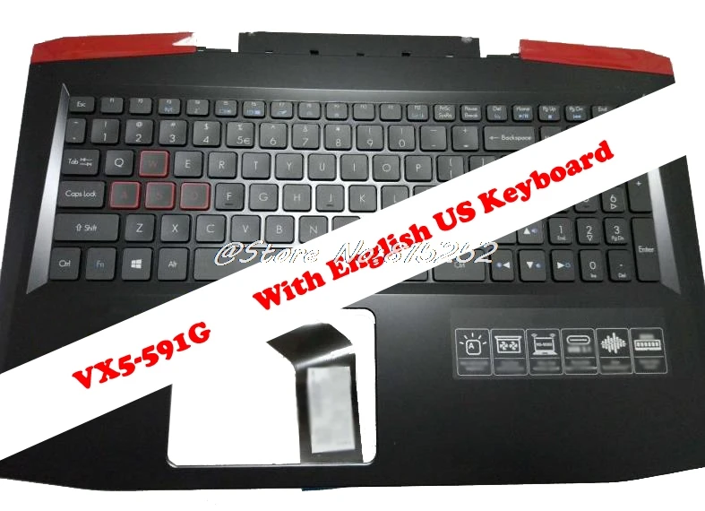 Упор для рук и Клавиатура США для ACER для Predator Helios серии 300 PH317-51 Новинка 95% VX15 VX5-591G 6B. GM1N2.001 AP222000700 английский