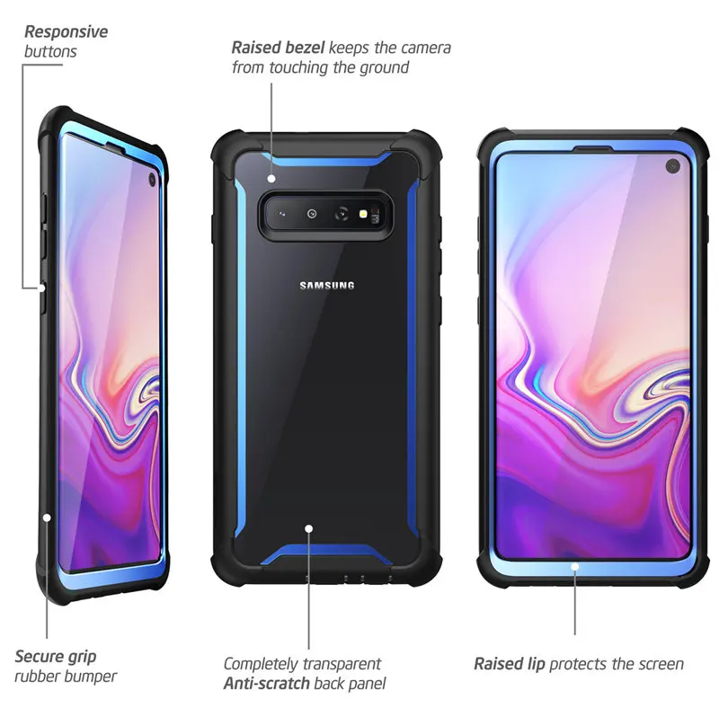 Чехол Ares для samsung S10, 6,1 дюйма, прочный Чехол на весь корпус со встроенной защитной пленкой [не совместим с датчиком отпечатков пальцев]