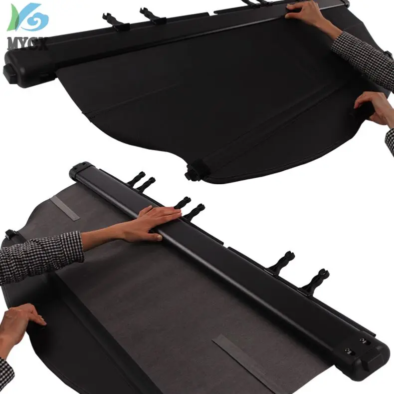 Black Для Honda CR-V CRV C RV 2007-2011 задняя крышка для багажника, защита экрана(черный, бежевый), автомобильные аксессуары - Цвет: Black