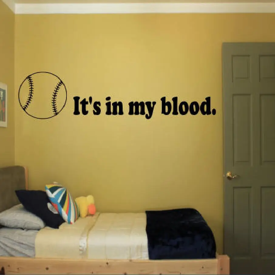 

YOYOYU Wall Sticker It Is In My Blood Wall Decor Removeable Bedroom Poster Boys Design Home Windows Door Mural Sticker J080