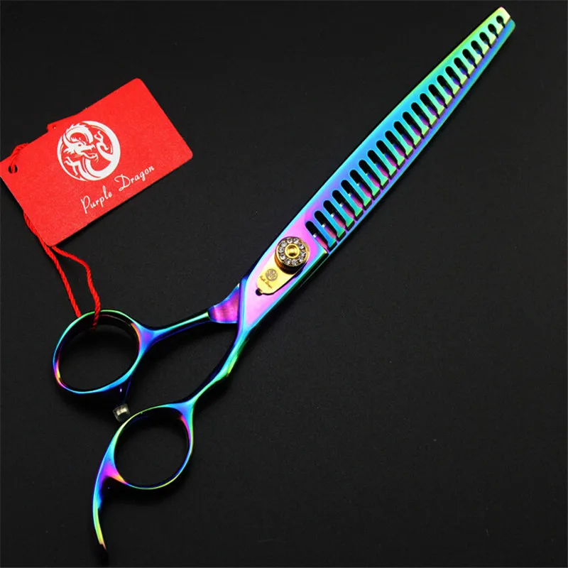 Фиолетовый Драконий парад 8 дюймов радужные ножницы для груминга собак