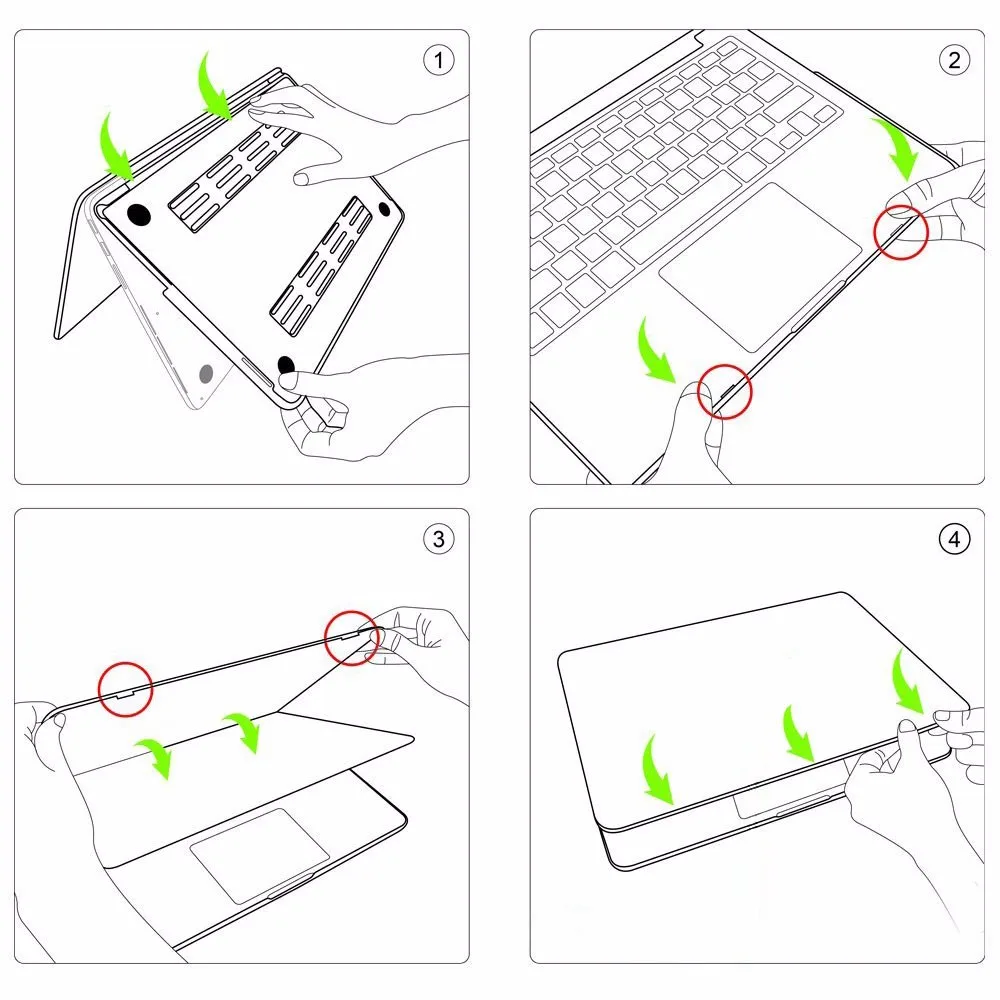 Новый прозрачный чехол с сенсорной панелью для Apple Macbook Air Pro Retina 11 12 13 15 ноутбука