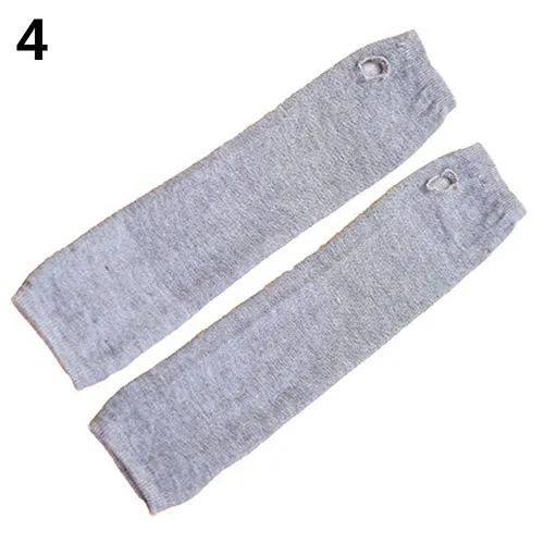 Популярные Новые модные женские вязаные длинные перчатки без пальцев теплые