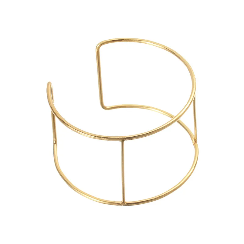 LINSOIR 6 шт./лот Браслет-манжета золотого цвета черного родия заготовка для браслета