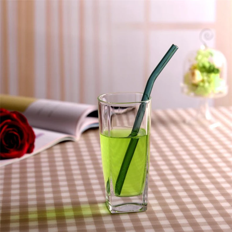 10 шт. стеклянная соломинка+ 2 чистящие щетки Pipet экологическое стекло для здоровья ребенка питьевые соломинки пипетки питьевые соломинки экологически чистые