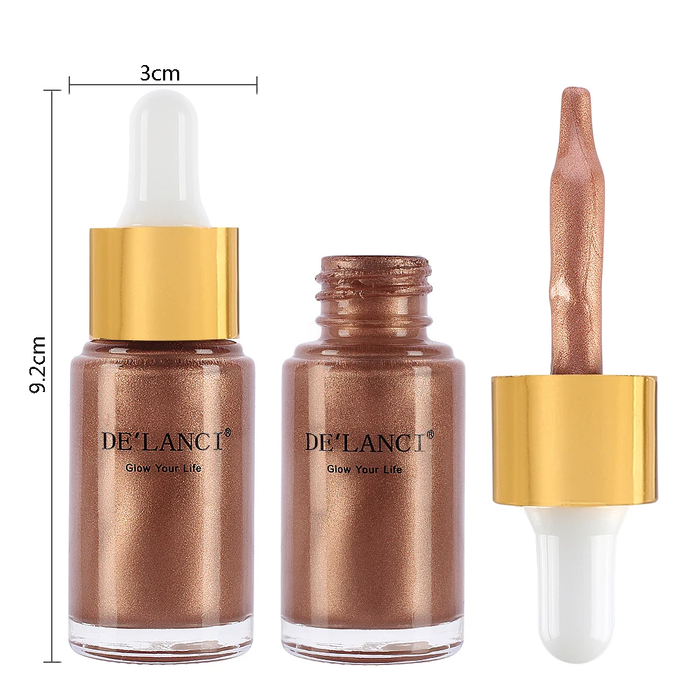DE'LANCI жидкий хайлайтер контуринг Осветляющий макияж Shimmer Face 3D Glow Kit ультра-концентрированный Осветляющий бронзатор капли