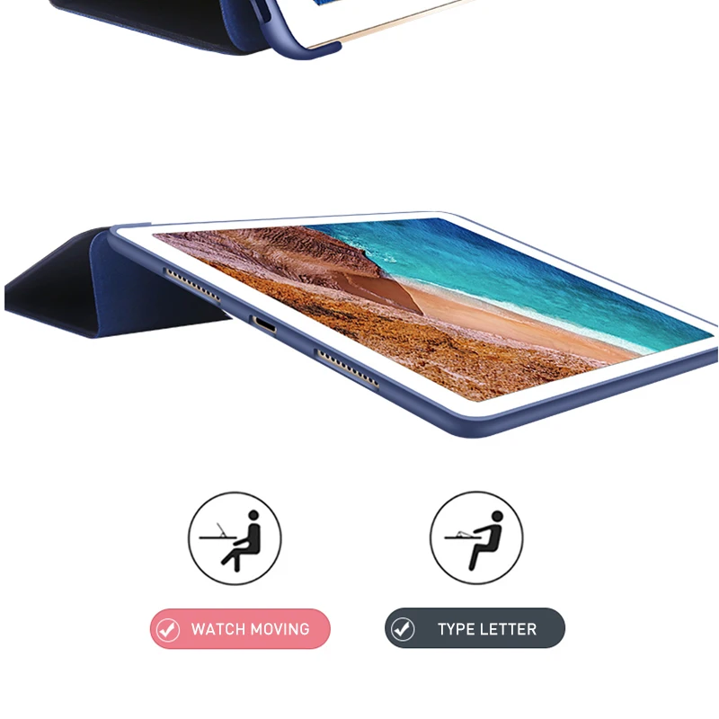 Для Xiaomi Mi Pad 4 Plus Чехол Мягкий ТПУ+ ПУ кожа трехслойный бизнес защитный чехол для Xiaomi Mi Pad 4 Plus 10,1 дюймов