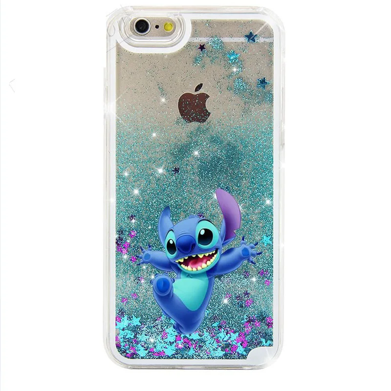 JiBan Star поток песка Чехол для iphone 7 8 Plus X случае Микки и Минни Маус пух Русалка