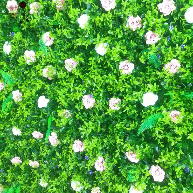 SPR искусственные коробки цветы настенные панели садовая Трава стены фон события