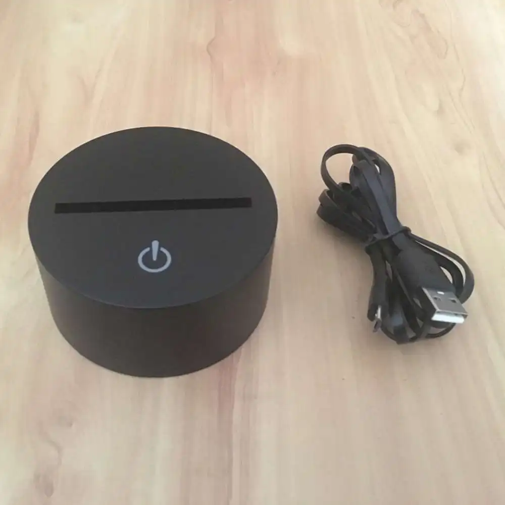 Сенсорный Выключатель Настольные Свет Новинка Ночник USB LED Стол лампа 3D Иллюзия