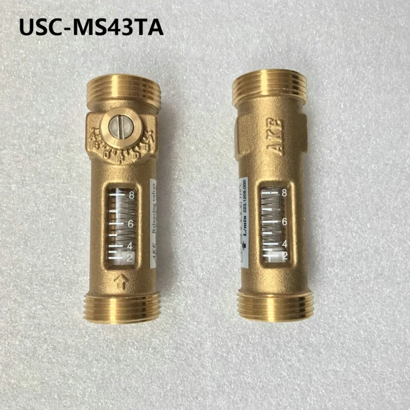 G3/4&quot Mechanical Flow Meter Direct Reading 2-8L/min USC-MS43TA Spring flowmeter Brass reader Balancing Valve | Инструменты