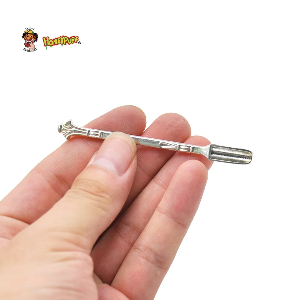 HONEYPUFF Корона Лопата Форма 78 мм металлическая ложка Sniffer трубка порошок Hoover Hooter Snuff